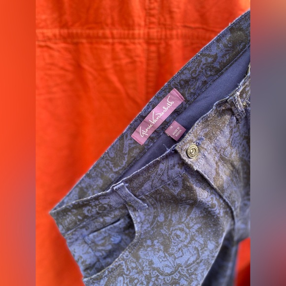 🍁364-You Are Perfect ❤️ Gloria Vanderbilt Paisley Denim - Picture 6 of 12